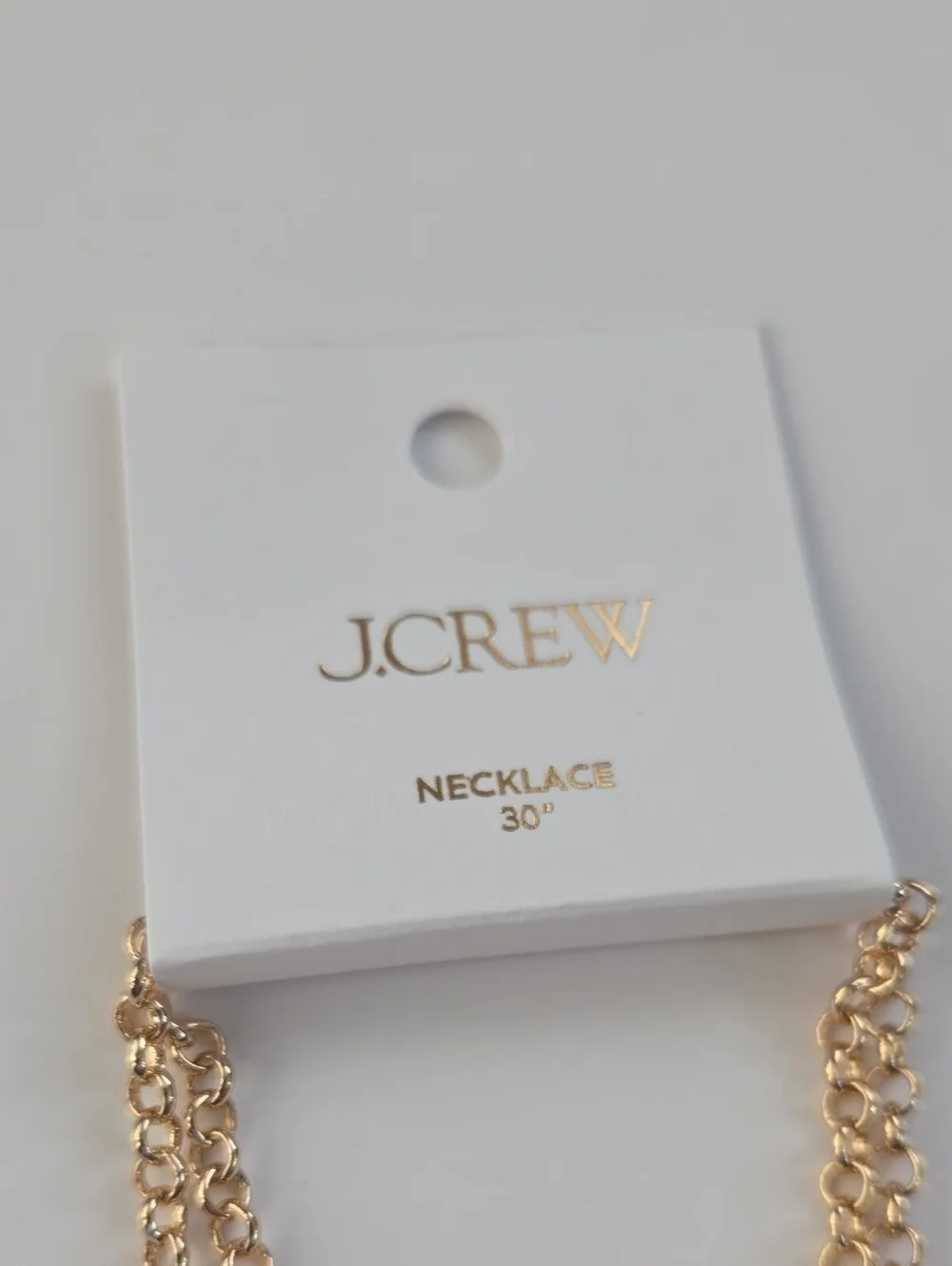 J. Crew Hart Lock and key charm necklace gold Color NWT